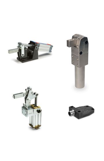 Pneumatic fastening clamps